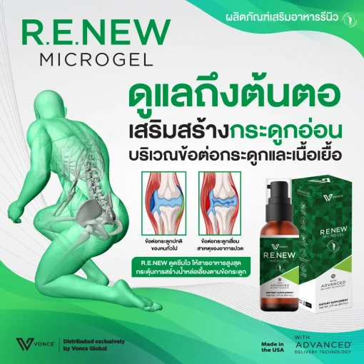 R.W.New รีนิว ผลิตภัณฑ์อาหารเสริมข้อเข่าเสื่อม ลดอาการ ปวดข้อ ปวดเข่า ปวดกระดูก ปวดนิ้วล็อค ปวดคอ บ่าไหล่