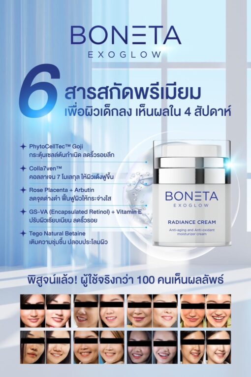 BONETA EXOGLOW ผิวชุ่มชื่น ลดรอยหมองคล้ำ ฟื้นฟูเซลล์ผิว - Image 6